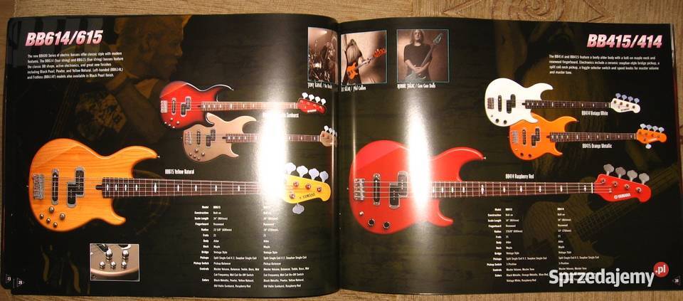 Yamaha Electric Guitars Basses Catalog 2007 pomorskie Kępice