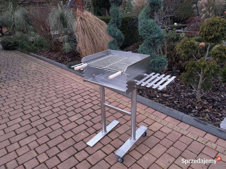 Grill ogrodowy nierdzewny na 2 tacki blacha 4mm wielkopolskie Damasławek sprzedam