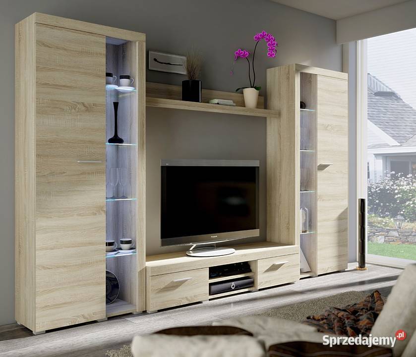 Zestaw dąb sonoma meblościanka szafa ława śląskie Częstochowa