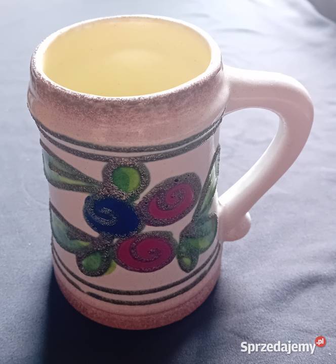 Ceramiczny kufel Fat Lava Strehla DDR lata 60e Koźminek