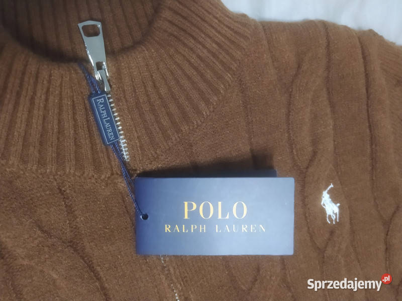 Brązowy sweterNowy z metkąPolo Ralph Lauren Inny materiał Warszawa
