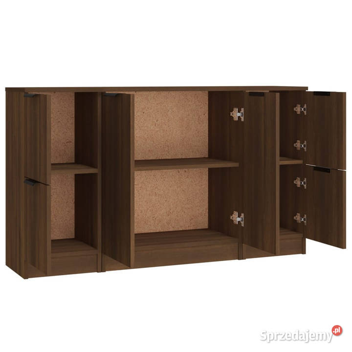 Szafki 3 brązowy dąb materiał drewnopochodny