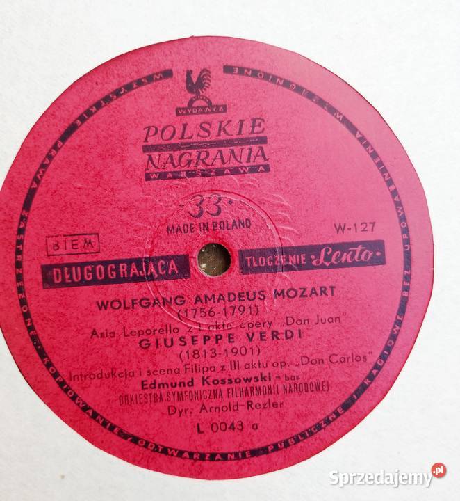 Edmund Kossowski bas polska płyta winylowa 10 25 wielkopolskie Wronki