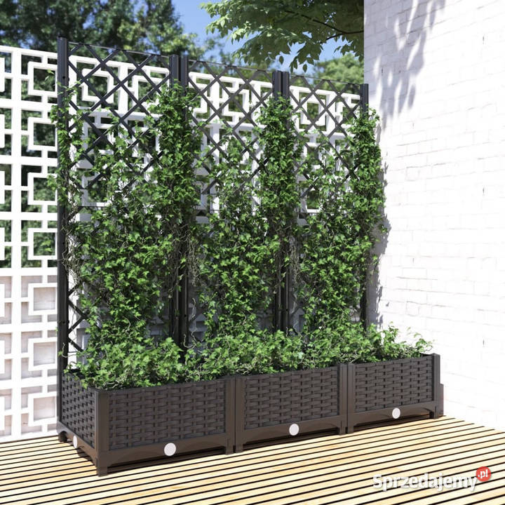 Donica ogrodowa z kratką czarna 120x40x1215 PP Warszawa sprzedam