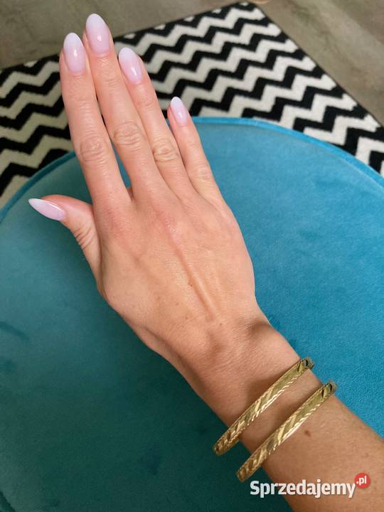 Komplet 2 złotych pięknych bransoletek złoto 14K złote Nisko