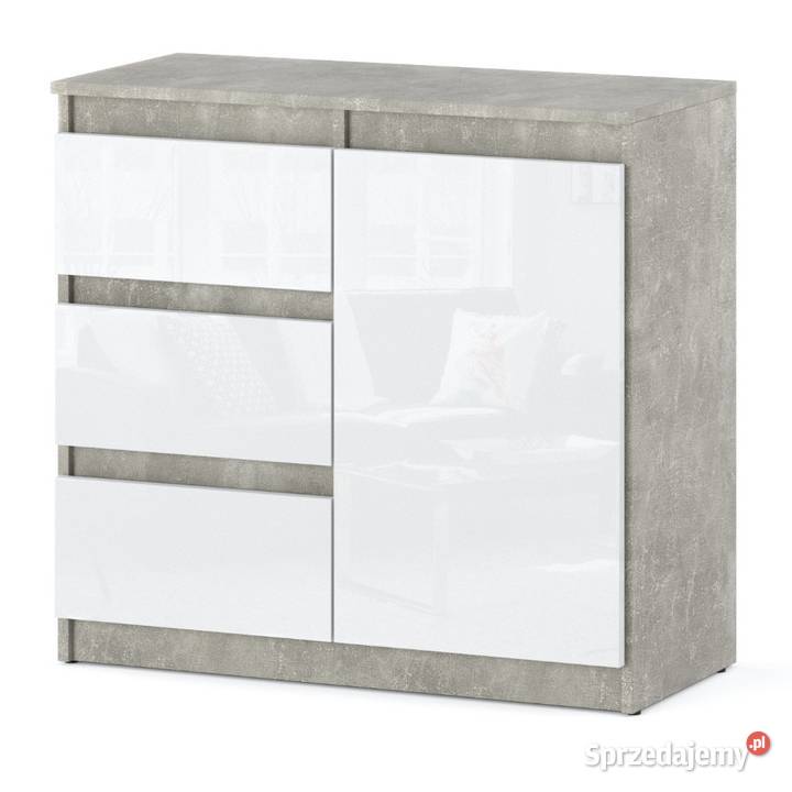Komoda Wąska Z 3 Szufladami Nowoczesna 80 Dom i Ogród Elbląg