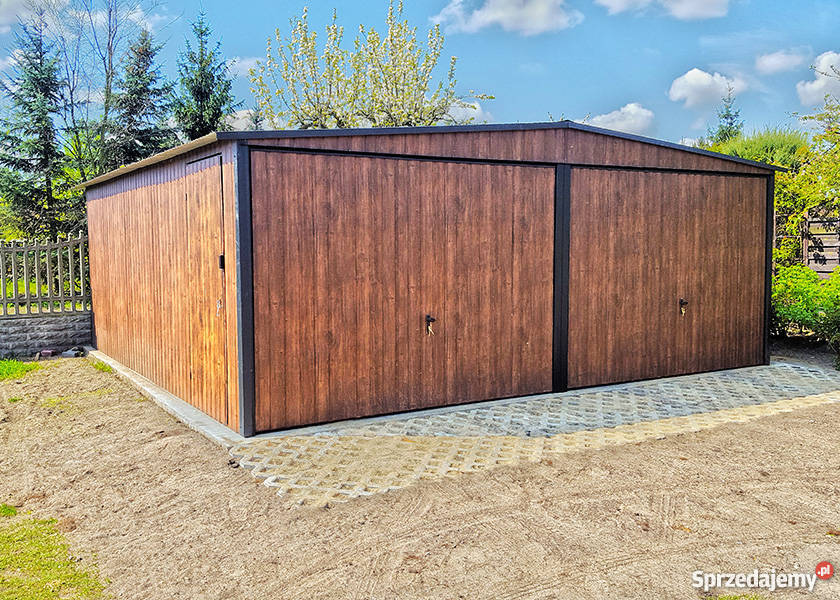 Garaż blaszany PREMIUM 6x6 drewnopodobny samodzielny Trzebinia