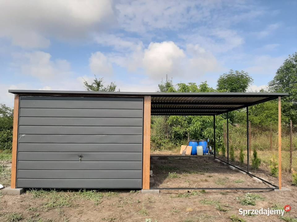 Garaż Blaszany z zadaszeniem bocznym Wiata Biała Podlaska