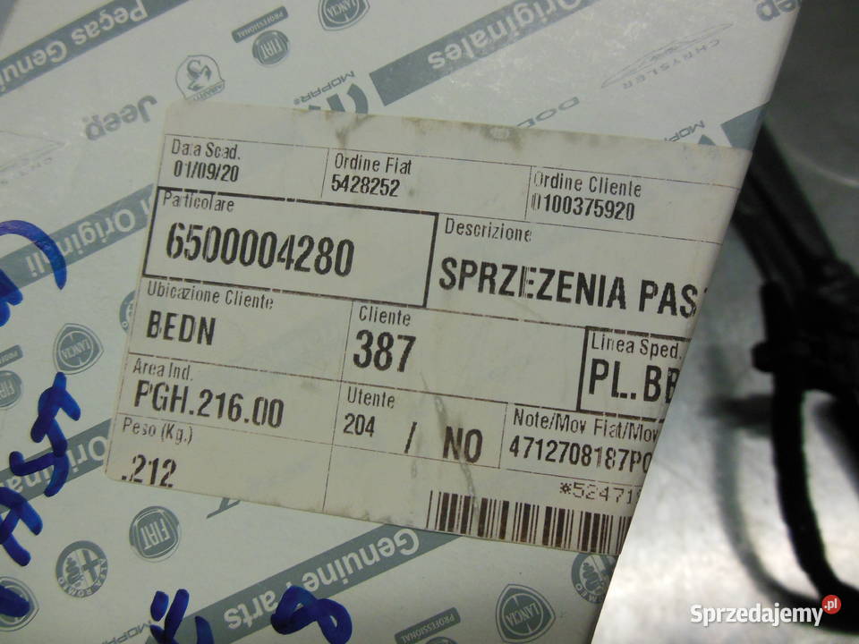 zaczep pasa jeep renegade 2021 LP przód Pozostałe Kozy sprzedam