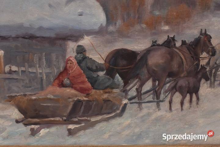 A Setkowicz Spotkanie Przed Karczmą Wieś Sanie małopolskie Kraków sprzedam