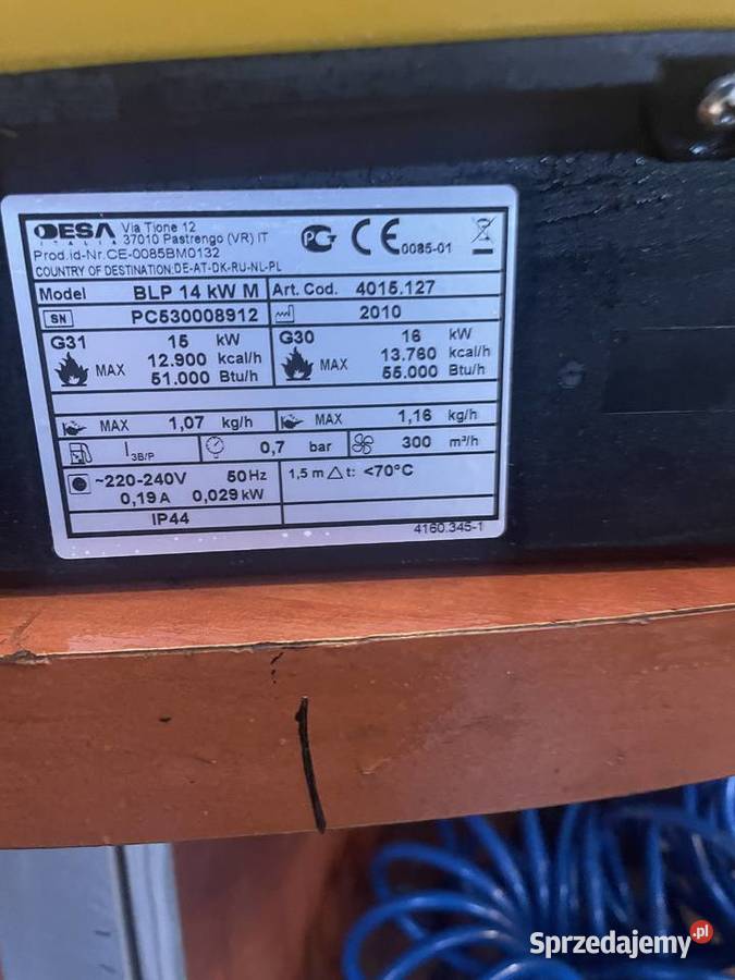 Nagrzewnica gazowa 14kW Master BLP podkarpackie Rzeszów