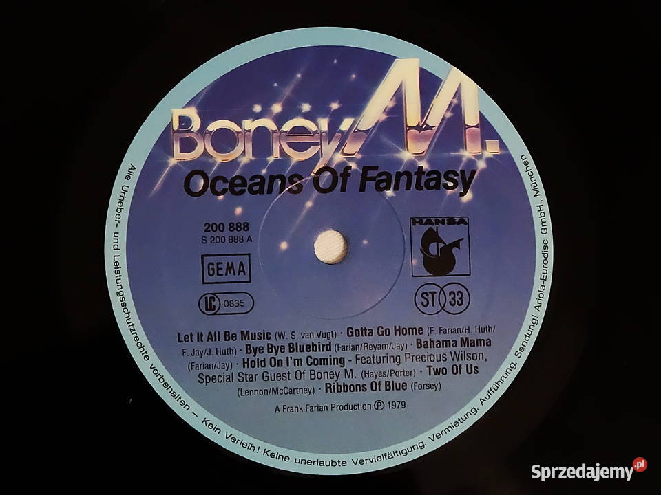Boney M Oceans Of Fantasy LP 33 Released Sep 21 płyta winylowa Biłgoraj