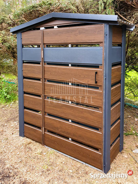 Wiata Śmietnikowa 1x04m furtka Ciemny Orzech mazowieckie Radom sprzedam