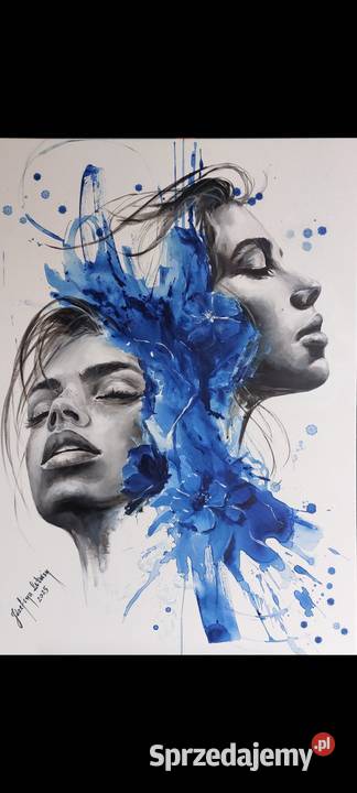 Obraz portret Siostry nowoczesny duży obraz do Malarstwo Warszawa