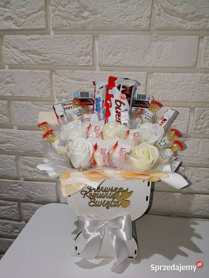 Prezent na Komunię Słodki bukiet na komunię Konin