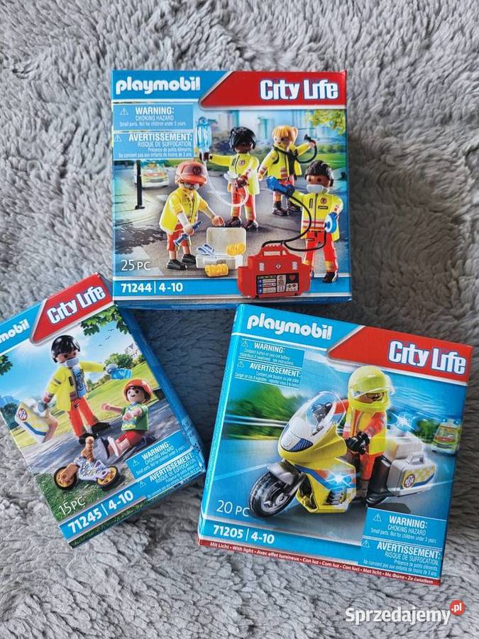 Playmobil ratownicy medyczni sanitariusz i motor Częstochowa sprzedam