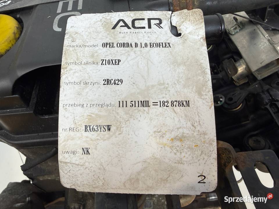 SILNIK A10XEP Opel Corsa D 10 12V 65 benzyna lubelskie