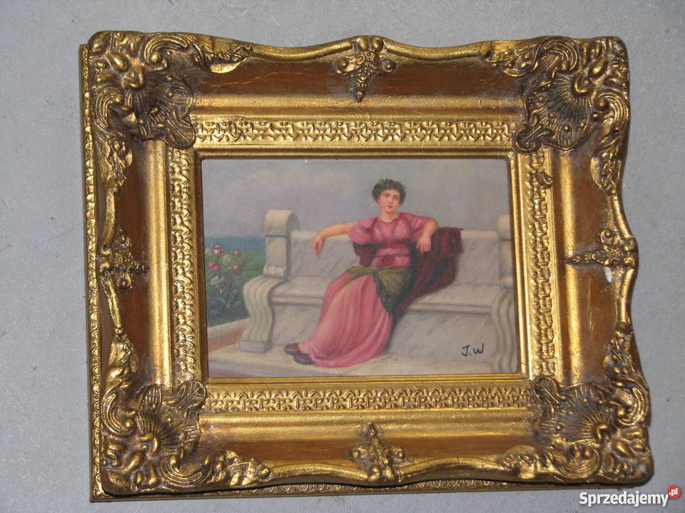 Obraz na drewnie bogini grecka złota rama