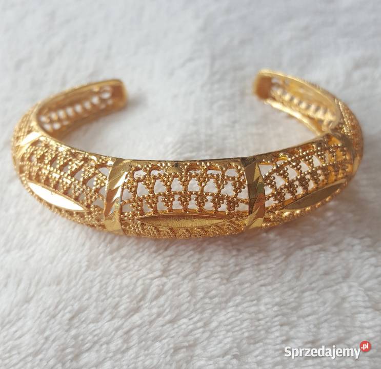 Nowa bransoletka indyjska arabska bangla złoty Szczecin