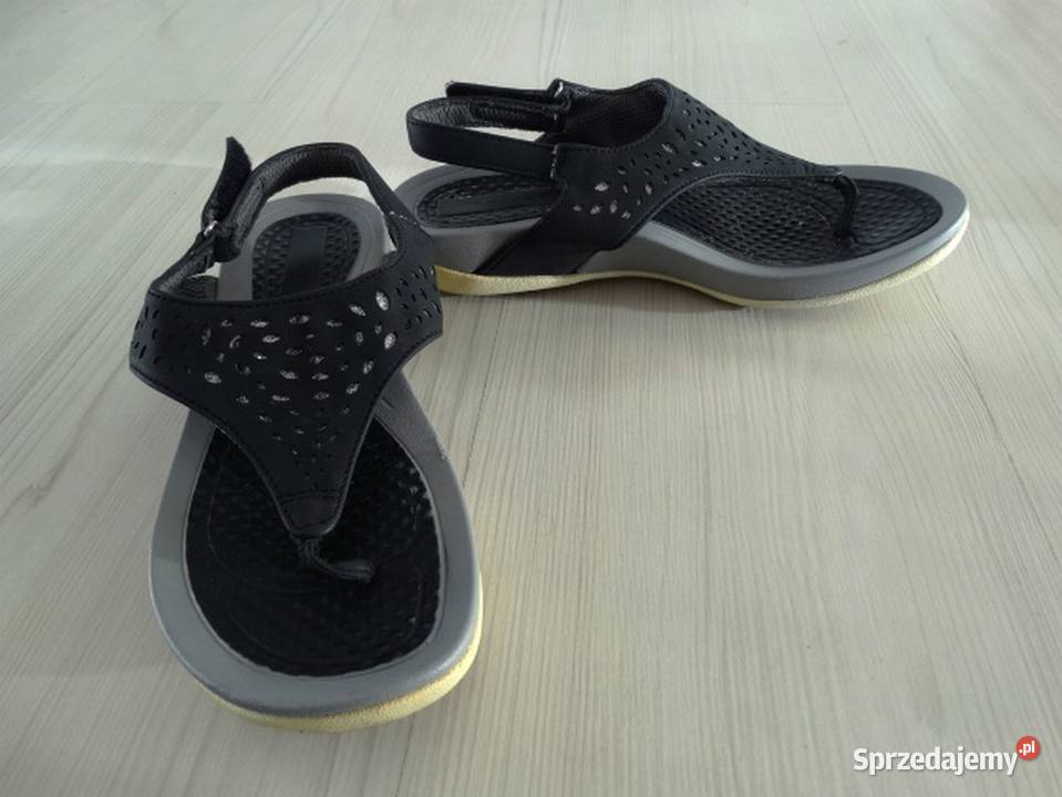 Buty Sandały Sportowe Japonki Czarne Ekoskóra podlaskie Łomża