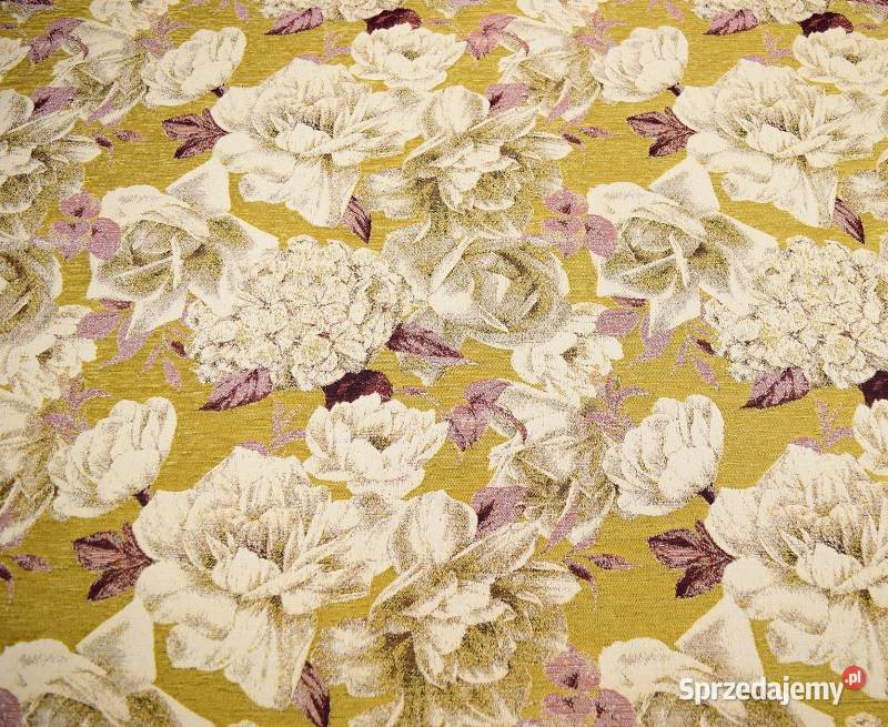 Flores tkanina tapicerska z pięknym wzorem róż Warszawa