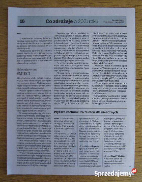 Co zdrożeje w 2021 roku Gazeta Wyborcza Parczew