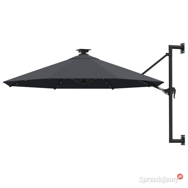 Parasol ogrodowy z LED ścienny 300 antracytowy Warszawa