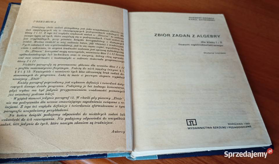 Zbiór zadań z algebry klasy I i II 1 2 liceum