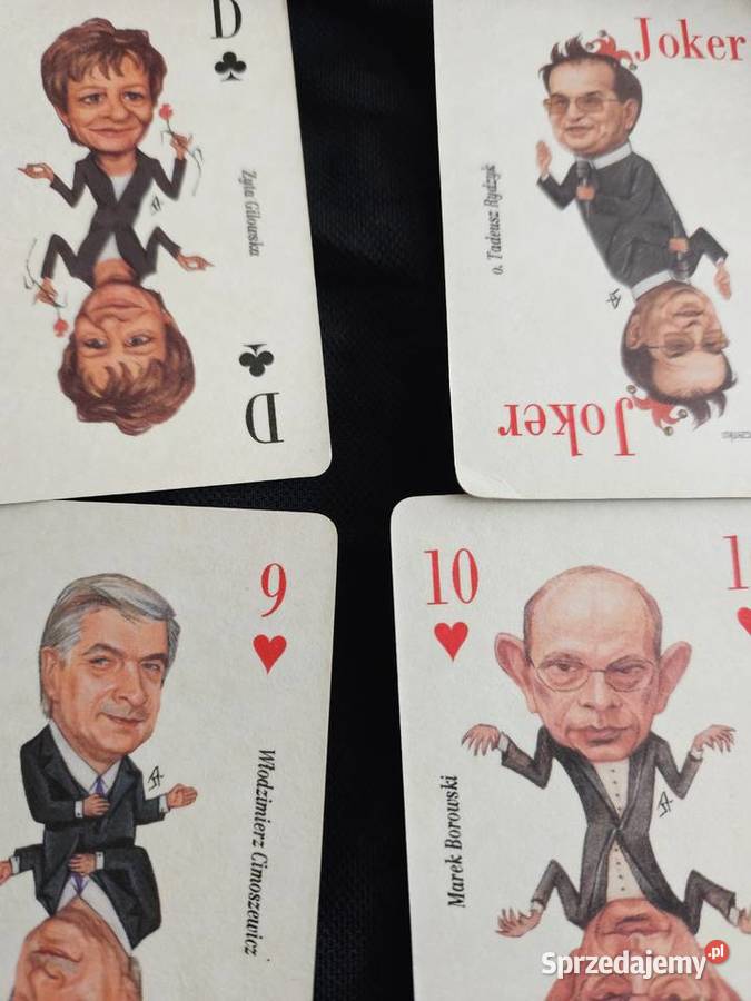 Karty do gry z politykami ważnymi osobami 56 Warszawa