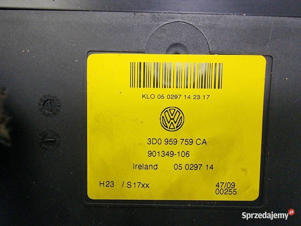 MODUŁ VOLKSWAGEN PHAETON V6 TDI 3D0959759CA Lipno