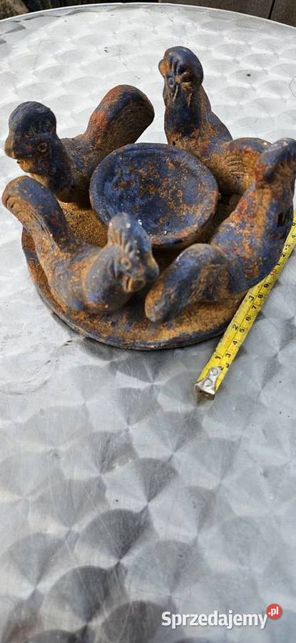 Stare metalowe zabytkowe poidełko ptaków zachodniopomorskie Barlinek