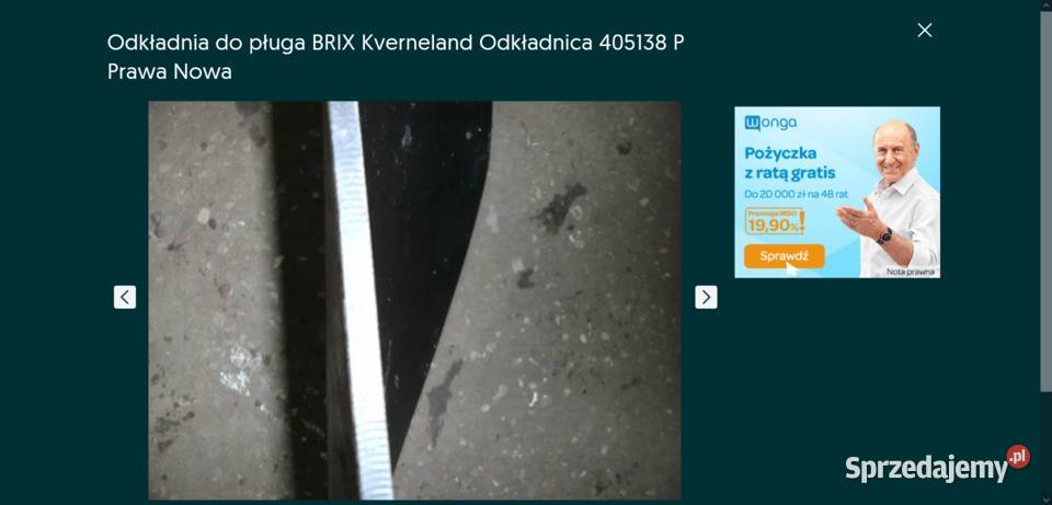 Odkładnia do pługa BRIX Kverneland Odkładnica Kamień Pomorski sprzedam
