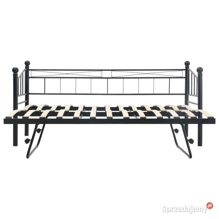 vidaXL Rama łóżka czarna stalowa 180x20090x200 mazowieckie