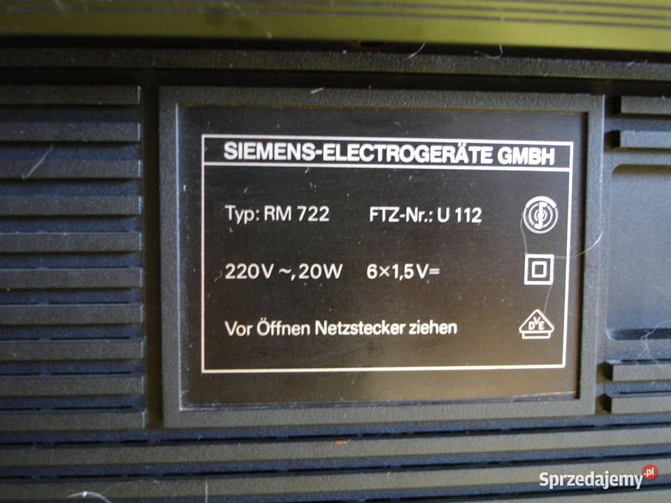 Radiomagnetofon SIEMENS CLUB 722 Zielona Góra