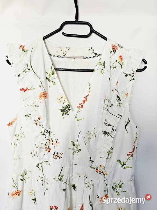 Biała sukienka w kwiaty Freequent m 38 mazowieckie