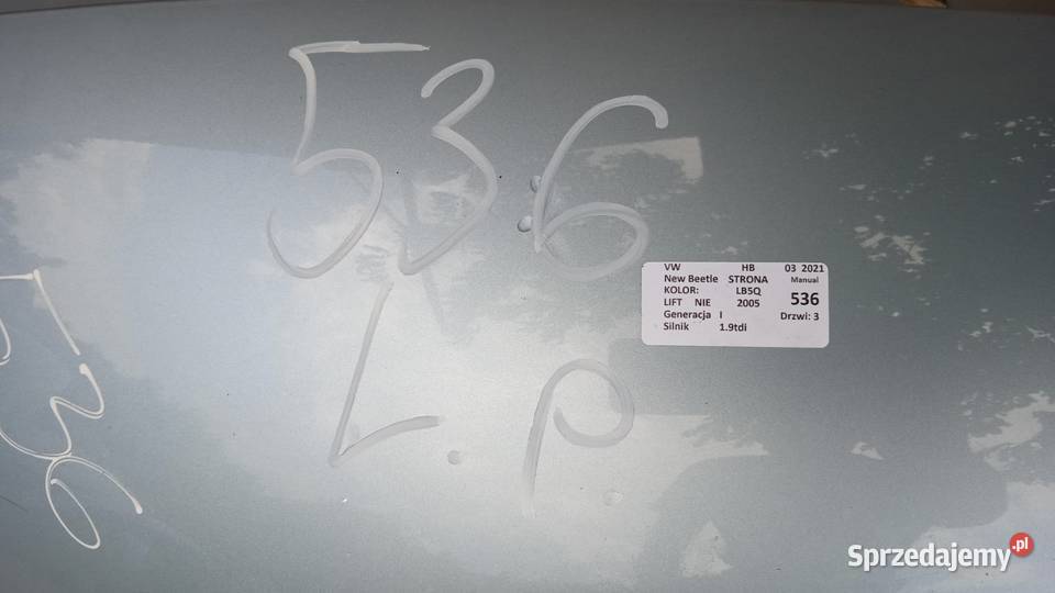 VW BEETLE I BŁOTNIK PRZÓD LEWY LB5Q Zbierkowo