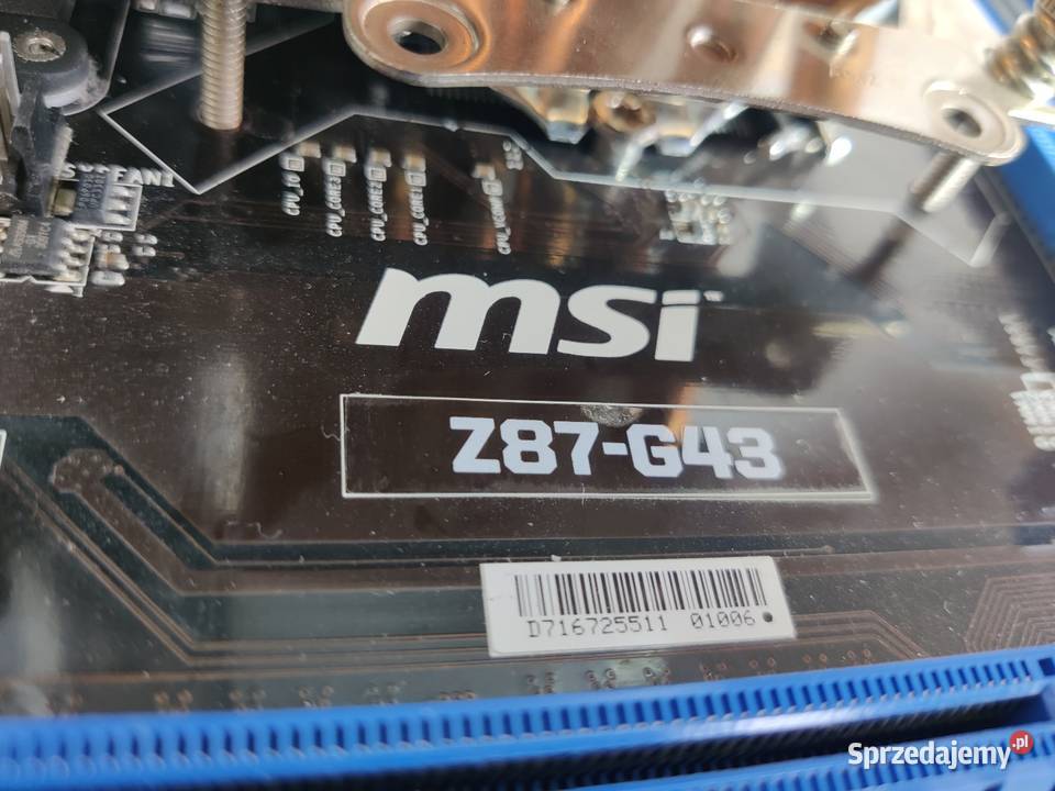 Zestaw Intel i7 4770k MSI Z87G43 32GB RAM małopolskie Kraków