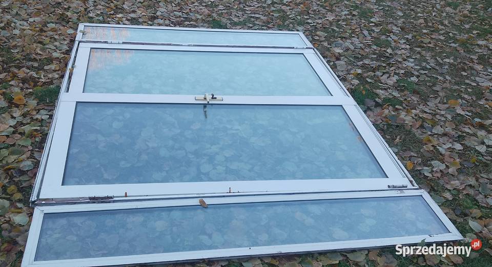 Drzwi aluminiowe podwójne swietliki sprzedam