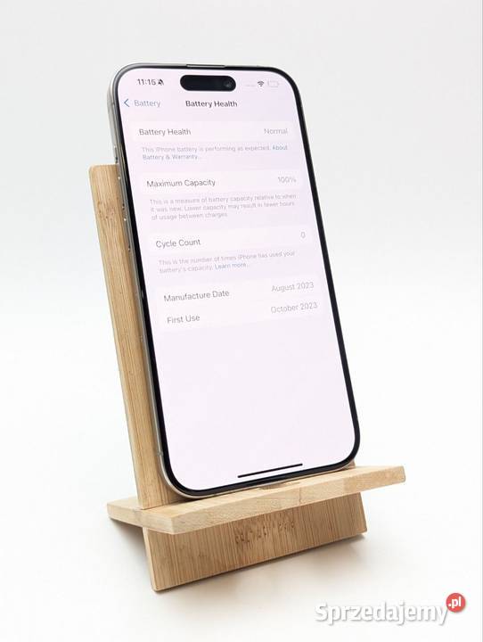Apple iPhone 15 Pro 8 GB 128 GB szarybateria 100