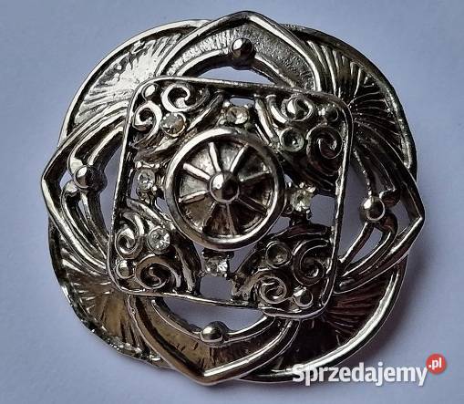 VINTAGE BROSZA MANDALA ROZETA W STYLU SECESYJNYM Częstochowa