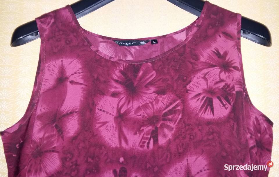 Sukienka na ramiączkach w wiśniowym kolorzedługa Łódź