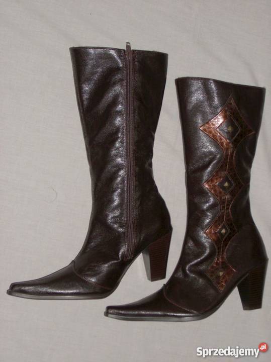 Kozaki Ciepłe Kowbojki 39 40 Nowe Ozdobione Kozaki Nowy Sącz