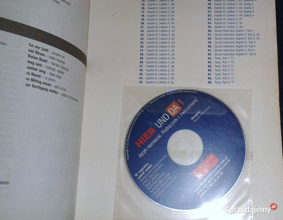 Hier und da 1 Język niemiecki Podręcznik z Książki do nauki języka obcego Chełm