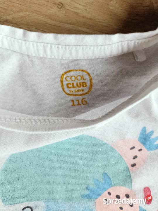Tshirt koszulka dziewczęca biała 116 Cool Club sprzedam