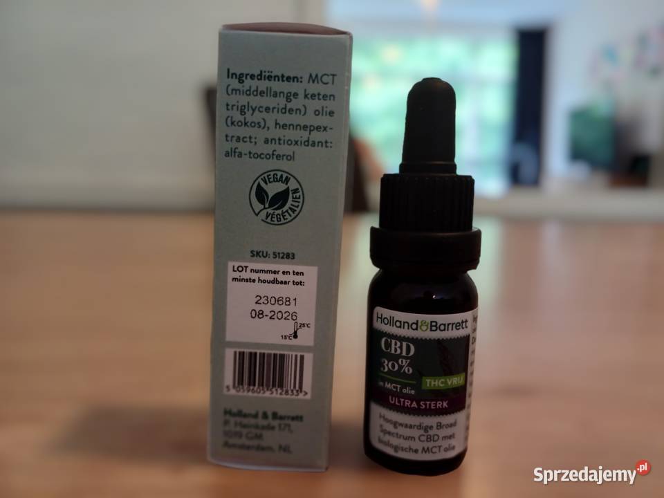 Olejek CBD Holland Barrett 30 MCT 10ml Łódź