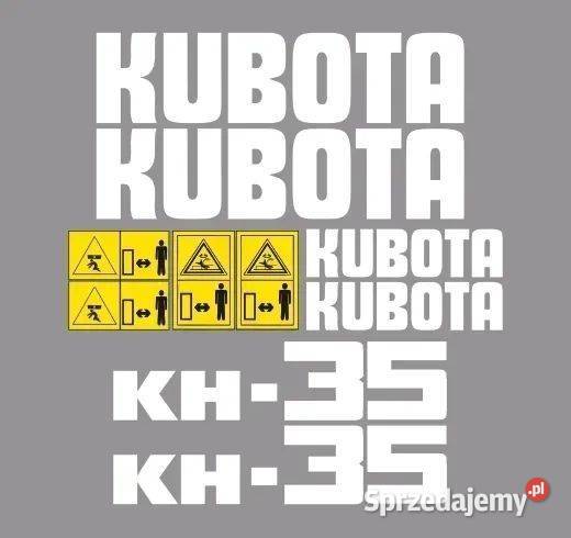 Naklejki oklejenie KUBOTA KH 35 Zamiennik Części maszyn i innych pojazdów Janików
