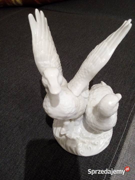 Przepiękna porcelanowa figura dwóch gęsi Częstochowa