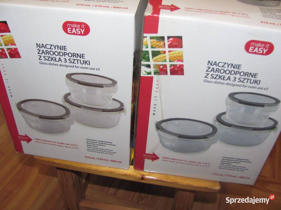 naczynia żaroodporne ze szkła 3 sztuki 410 ml Pozostałe Zamość