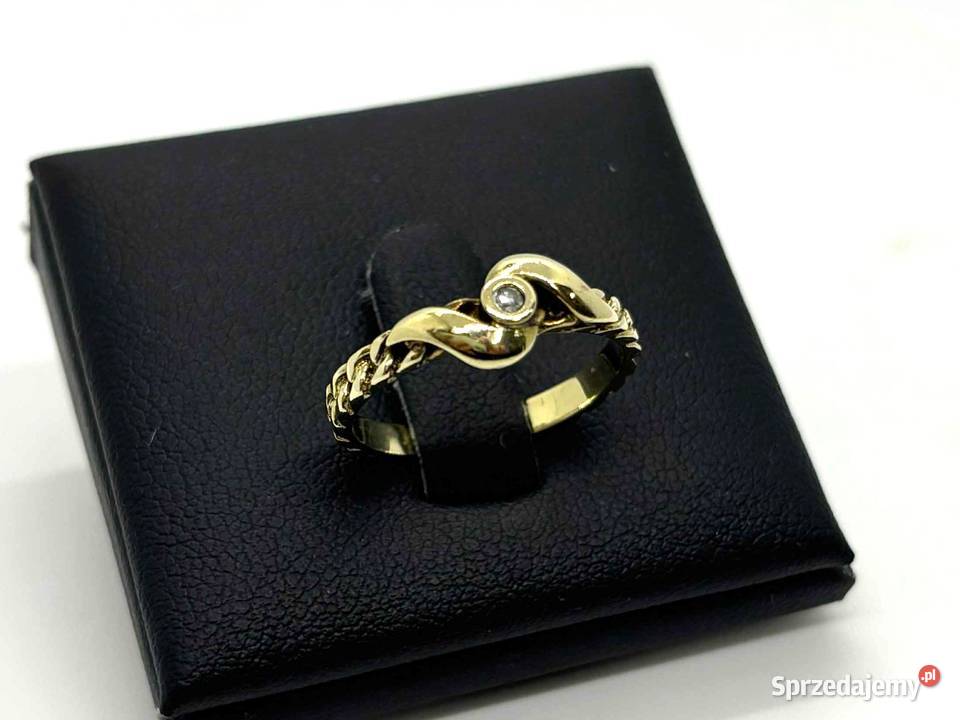 Złoty Pierścionek Z Diamentem pr 333 189g R12 Elbląg