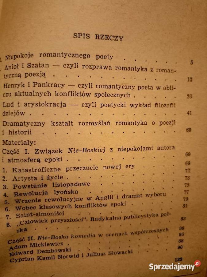 Nie boska komedia Krasińskiego pierwsze wydanie Rok wydania 1971 Warszawa